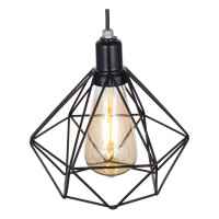 Luminária de teto pendente Diamante Pequeno linha Aramado - com Lâmpada filamento de brinde Luminária de teto pendente Diamante Pequeno linha Aramado - com Lâmpada filamento de brinde