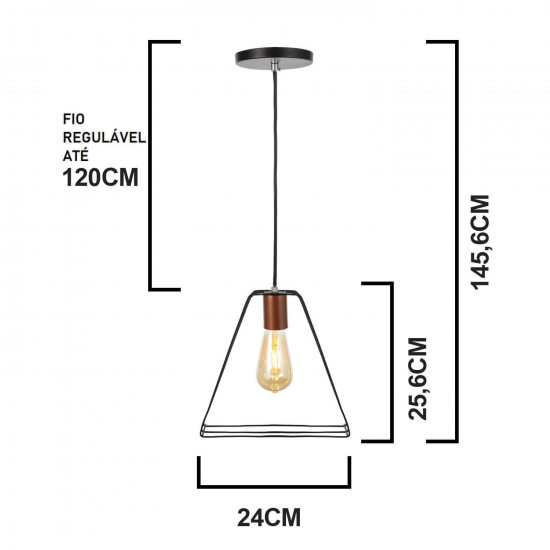 Luminária de teto Pendente Geométrico Triangular Aramado Luminária de teto Pendente Geométrico Triangular Aramado