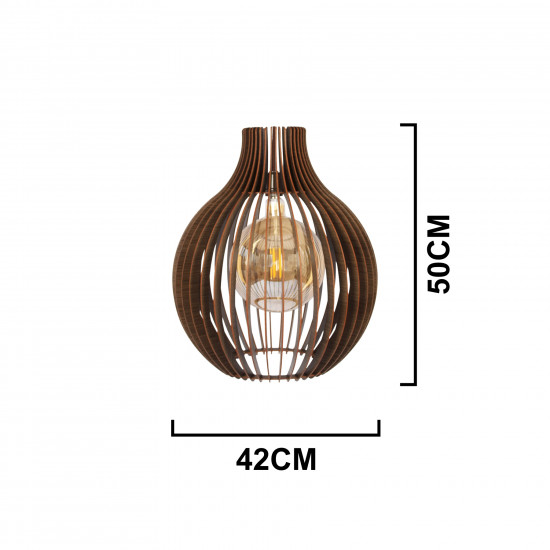 Luminária de teto pendente Fortaleza linha Madeira Luminária de teto pendente Fortaleza linha Madeira