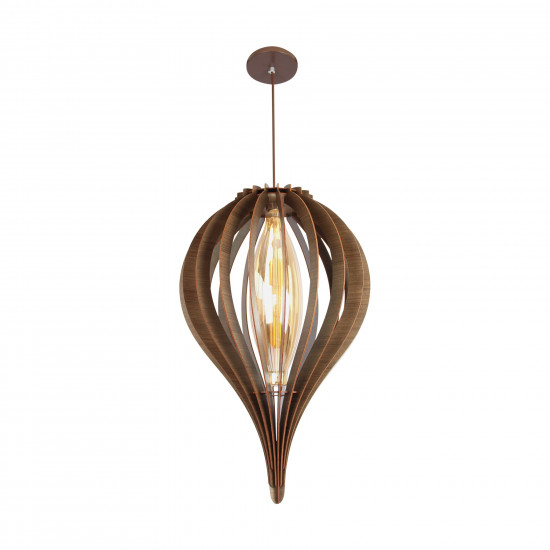 Luminária de teto pendente Piauí linha Madeira Luminária de teto pendente Piauí linha Madeira