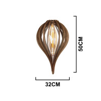 Luminária de teto pendente Piauí linha Madeira Luminária de teto pendente Piauí linha Madeira