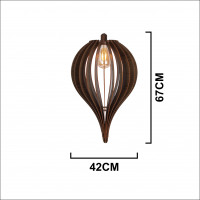 Luminária de teto pendente Tocantins linha Madeira Luminária de teto pendente Tocantins linha Madeira