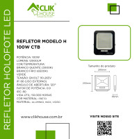 REFLETOR PROFISSIONAL 100W BRANCO FRIO 6500K 5 ANOS GARANTIA REFLETOR PROFISSIONAL 100W BRANCO FRIO 6500K 5 ANOS GARANTIA