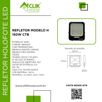 REFLETOR PROFISSIONAL 150W BRANCO FRIO 5 ANOS GARANTIA REFLETOR PROFISSIONAL 150W BRANCO FRIO 5 ANOS GARANTIA