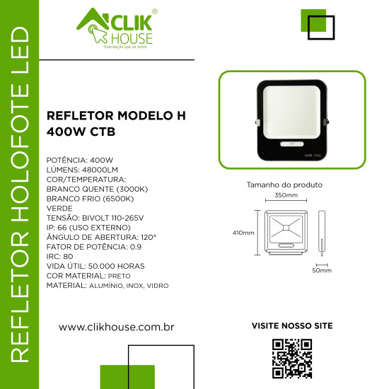 REFLETOR PROFISSIONAL 400W BRANCO FRIO 5 ANOS GARANTIA REFLETOR PROFISSIONAL 400W BRANCO FRIO 5 ANOS GARANTIA