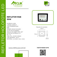 REFLETOR RGB 30W COM MEMORIA REFLETOR RGB 30W COM MEMORIA