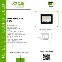 REFLETOR RGB 50W COM MEMORIA REFLETOR RGB 50W COM MEMORIA