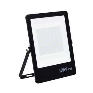 REFLETOR SLIM 100W GAYA PRETO 6500K BRANCO FRIO