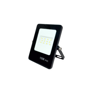 REFLETOR SLIM 10W GAYA PRETO 6500K BRANCO FRIO 
