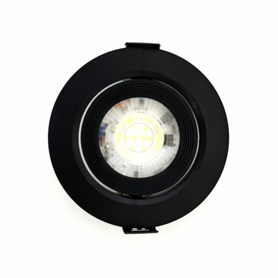 SPOT LED PRETO REDONDO EMBUTIR 5W BRANCO NEUTRO 4000K SPOT LED PRETO REDONDO EMBUTIR 5W BRANCO NEUTRO 4000K