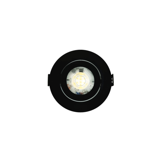 SPOT LED PRETO REDONDO EMBUTIR 7W BRANCO FRIO 6500K SPOT LED PRETO REDONDO EMBUTIR 7W BRANCO FRIO 6500K