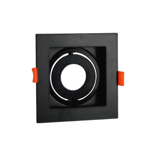 SPOT RECUADO MR11 QUADRADO PRETO