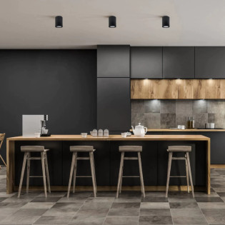 SPOT DE SOBREPOR QUADRADO PRETO PARA LAMPADA MR16