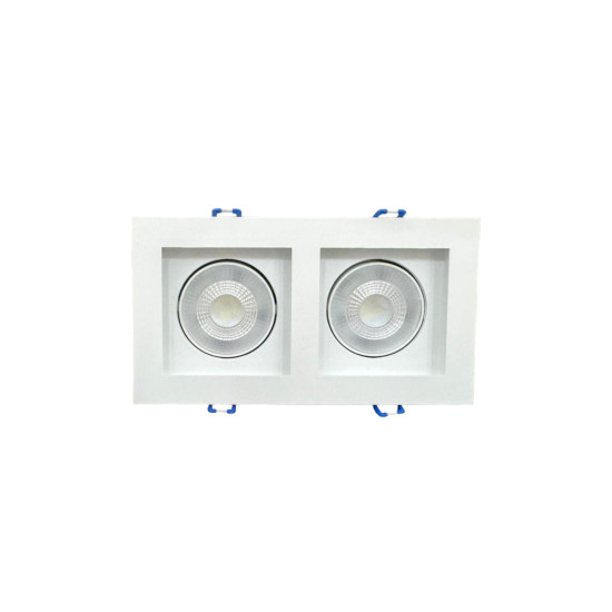 SPOT RECUADO DUPLO QUADRADO 10W BRANCO - BRANCO FRIO 6500K SPOT RECUADO DUPLO QUADRADO 10W BRANCO - BRANCO FRIO 6500K