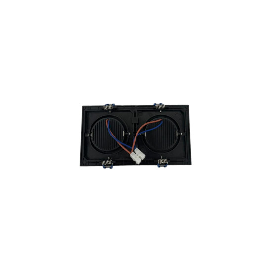 SPOT RECUADO DUPLO QUADRADO 10W PRETO - BRANCO FRIO 6500K SPOT RECUADO DUPLO QUADRADO 10W PRETO - BRANCO FRIO 6500K
