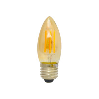 LAMPADA VELA FILAMENTO LED BRANCO QUENTE 2300K 4W E27 LAMPADA VELA FILAMENTO LED BRANCO QUENTE 2300K 4W E27