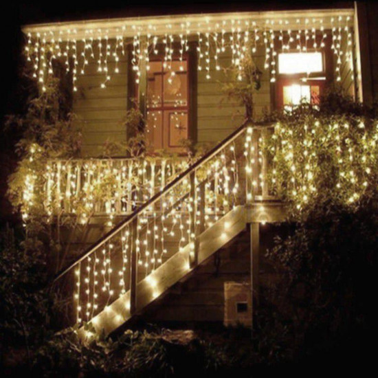 10m Cascata decorativa Natal Fixa ou Multifunção 10 metros 400 leds proteção contra chuva para uso interno ou externo 10m Cascata decorativa Natal Fixa ou Multifunção 10 metros 400 leds proteção contra chuva para uso interno ou externo