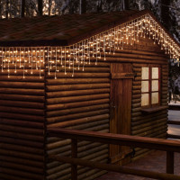 10m Cascata decorativa Natal Fixa ou Multifunção 10 metros 400 leds proteção contra chuva para uso interno ou externo 10m Cascata decorativa Natal Fixa ou Multifunção 10 metros 400 leds proteção contra chuva para uso interno ou externo