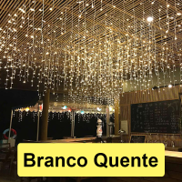 10m Cascata decorativa Natal Fixa ou Multifunção 10 metros 400 leds proteção contra chuva para uso interno ou externo 10m Cascata decorativa Natal Fixa ou Multifunção 10 metros 400 leds proteção contra chuva para uso interno ou externo
