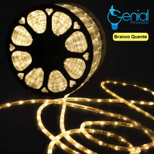 100m Mangueira redonda Luminosa LED Decoração, Sanca e Natal - ganhe 5 plugs/conectores
