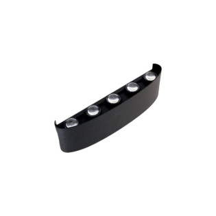 ARANDELA MEIA LUA 10 FACHOS PRETO 10W BRANCO QUENTE