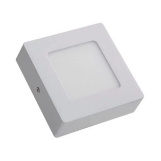 PLAFON DE SOBREPOR QUADRADO 6W BRANCO NEUTRO