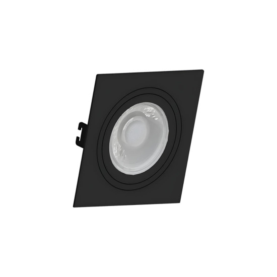SPOT EMBUTIR PARA MR16 QUADRADO PLANO PRETO SPOT EMBUTIR PARA MR16 QUADRADO PLANO PRETO