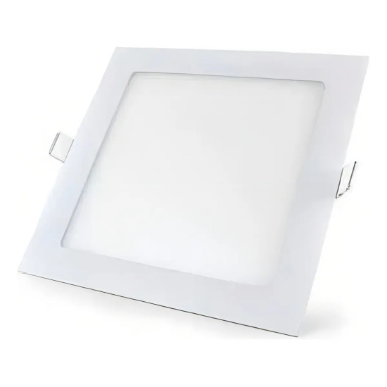 PLAFON D EMBUTIR QUADRADO 6W BRANCO NEUTRO