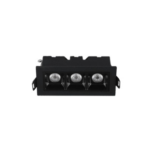 SPOT PICCO DE EMBUTIR 3 PONTOS 6W PRETO