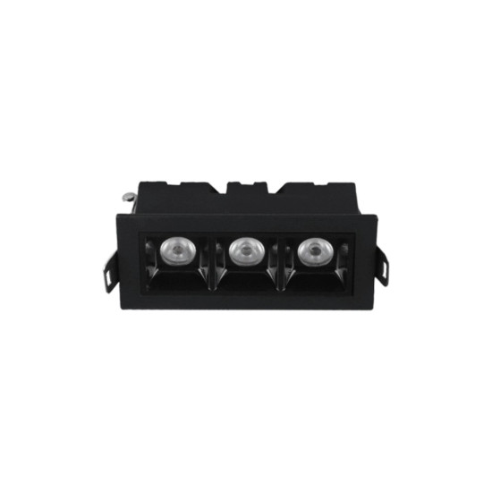 SPOT PICCO DE EMBUTIR 3 PONTOS 6W PRETO