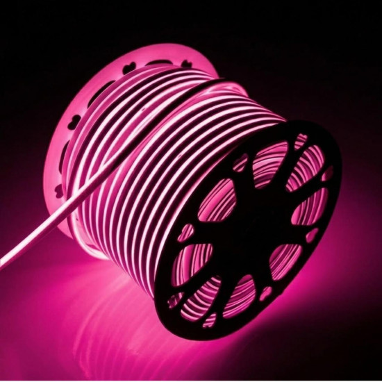 FITA NEON LED 100 METROS 220V 8MM IP65 ROSA