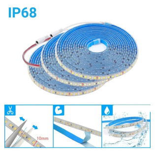 FITA LED 127V 240 LEDS 10M BRANCO NEUTRO IP68 SMD