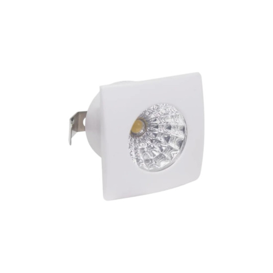 MINI SPOT PARA MARCENARIA CTB 3W QUADRADO BRANCO FRIO