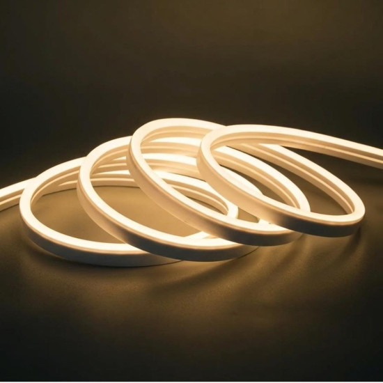 FITA NEON LED 127V 5M 12MM IP65 BRANCO QUENTE FITA NEON LED 127V 5M 12MM IP65 BRANCO QUENTE