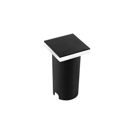 BALIZADOR DE SOLO 3W QUADRADO PRETO