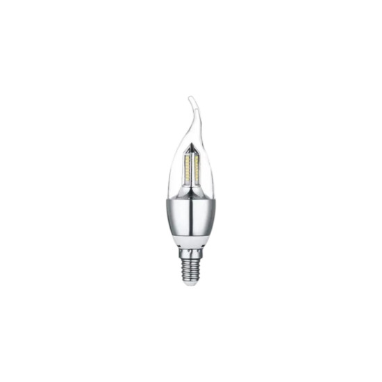  LAMPADA VELA LED  CHAMA 4W E14 BRANCO FRIO