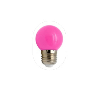 MINI BULBO BOLINHA 1W ROSA 220V