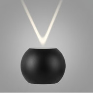 ARANDELA DE PAREDE LED REDONDA 1 FACHO FECHADO 1W PRETO