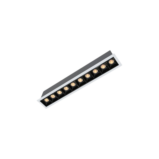 SPOT PICCO DE EMBUTIR 10 PONTOS 20W BRANCO COM FUNDO PRETO