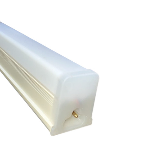 LUMINARIA TUBULAR T8 COM CALHA 20W 120CM BRANCO QUENTE