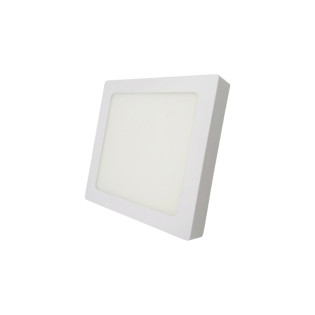 PLAFON DE SOBREPOR LED 12W QUADRADO BRANCO FRIO