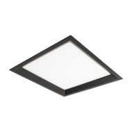 LUMINARIA PLAFON LED LOW FRAME EMBUTIR 24W QUADRADO BRANCO QUENTE
