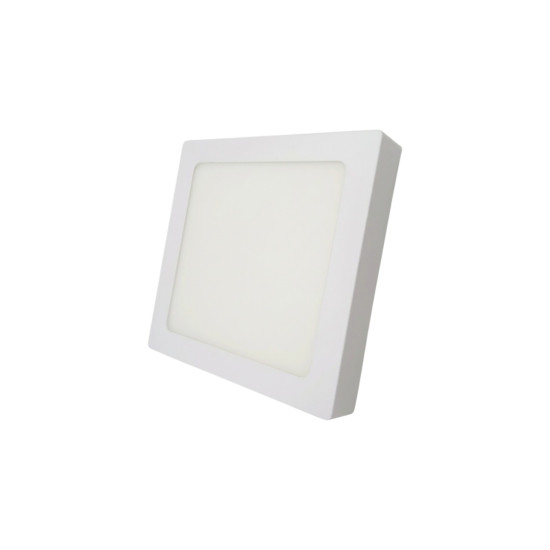 PLAFON DE SOBREPOR LED 18W QUADRADO BRANCO NEUTRO