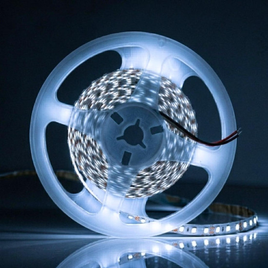 FITA DE LED 120LEDS P/ METRO 12V 5M BRANCO FRIO 8MM