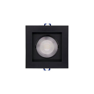 SPOT EMBUTIR RECUADO LED 5W PRETO BRANCO FRIO