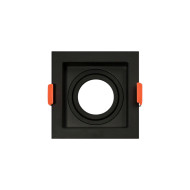 SPOT EMBUTIR RECUADO QUADRADO PARA MR11 PRETO SPOT EMBUTIR RECUADO QUADRADO PARA MR11 PRETO