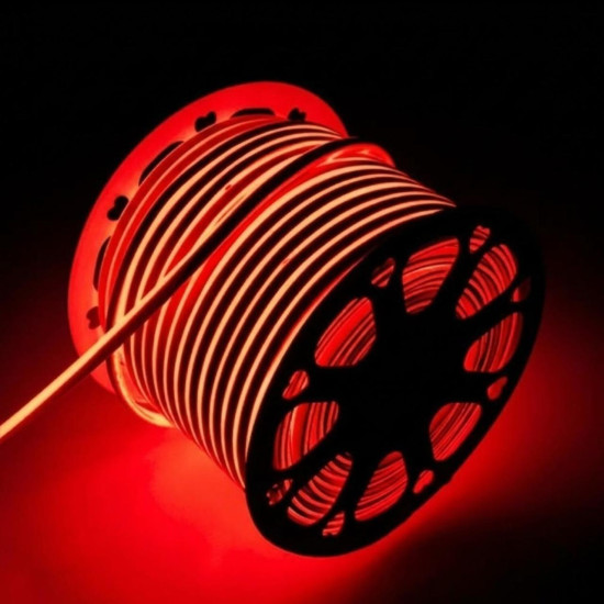 FITA NEON LED 100 METROS 127V 8MM IP65 VERMELHO