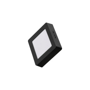 PLAFON QUADRADOSOBREPOR6W PRETO BRANCO NEUTRO