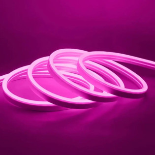 FITA NEON LED 127V 5M 12MM IP65 ROSA