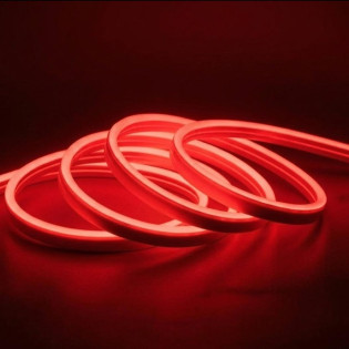 FITA NEON LED 127V 5M 12MM IP65 VERMELHO